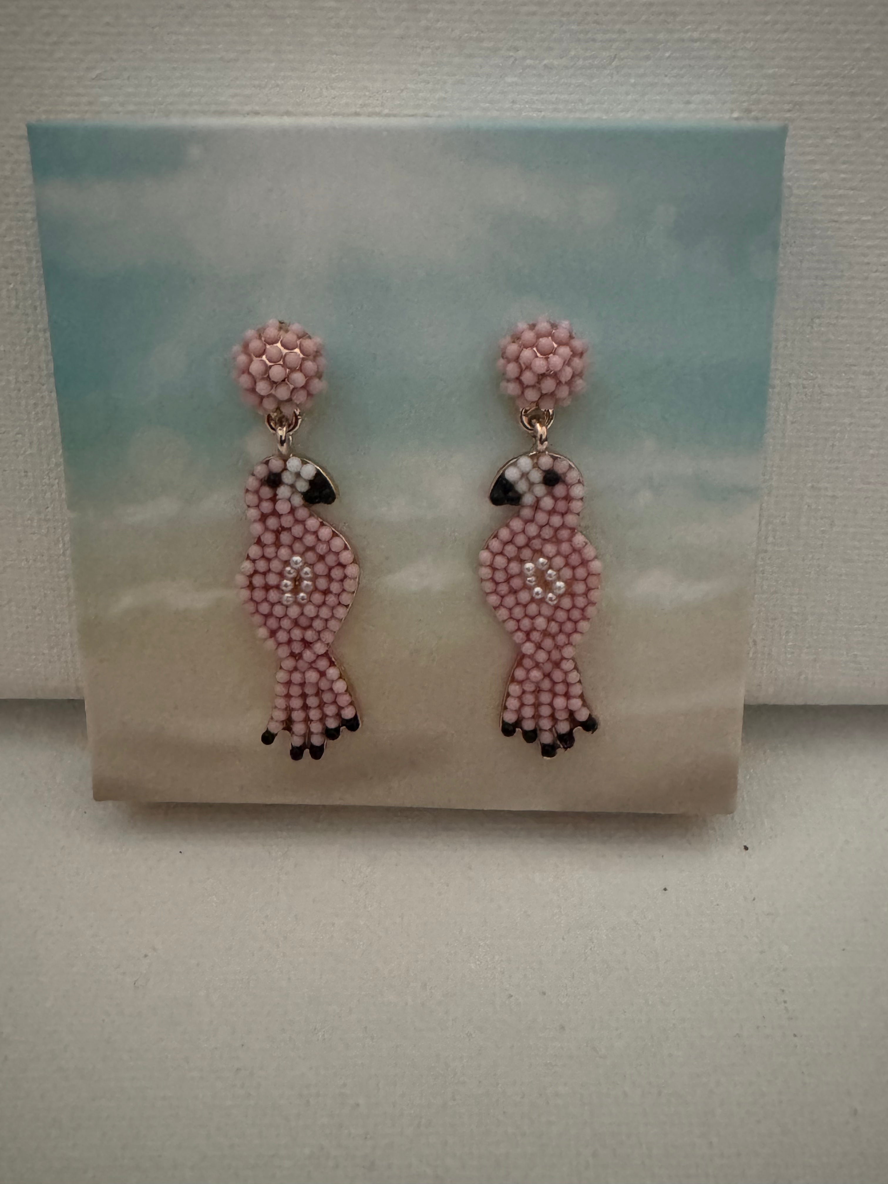 Custom Flamingo Earrings