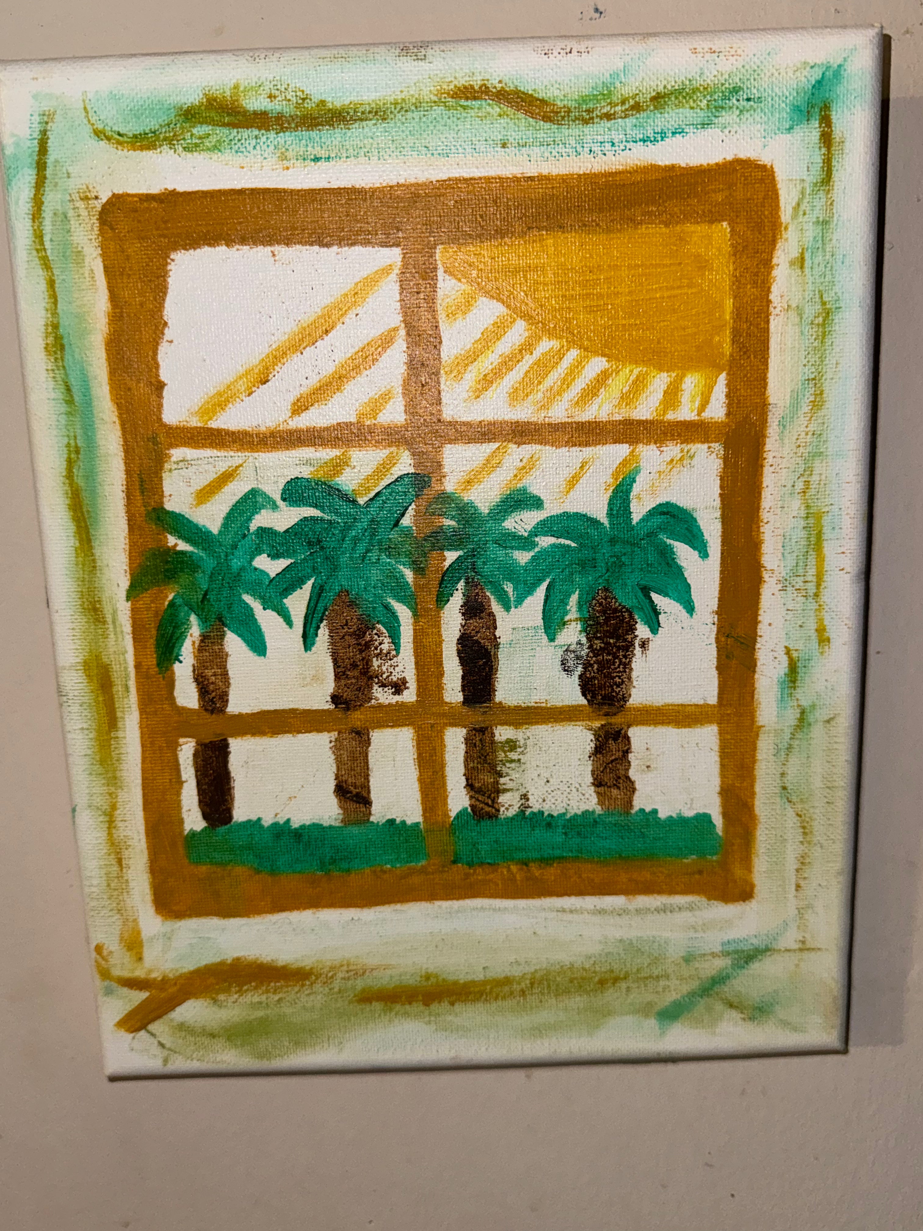 Palm Trees behind your window